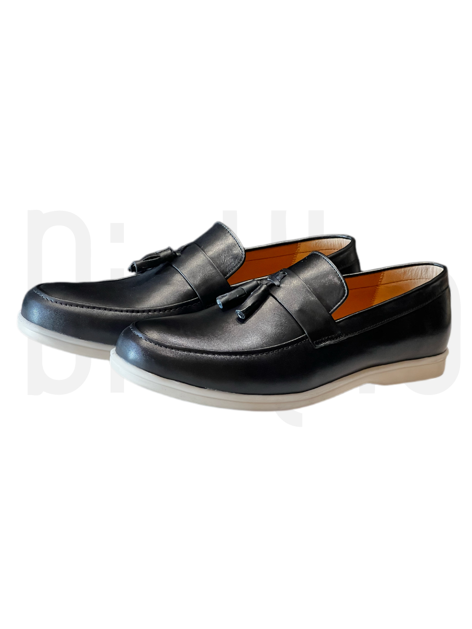 Mocassin collège en Cuir – Noir - Diakho Shop