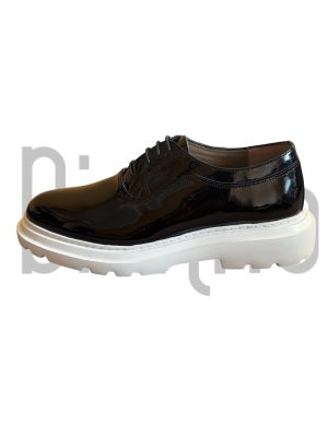 chaussure richelieu vernis noir homme