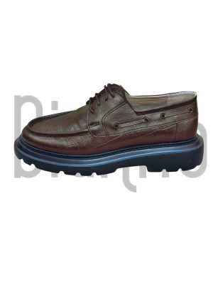 Chaussure croco en cuir 325 – Marron